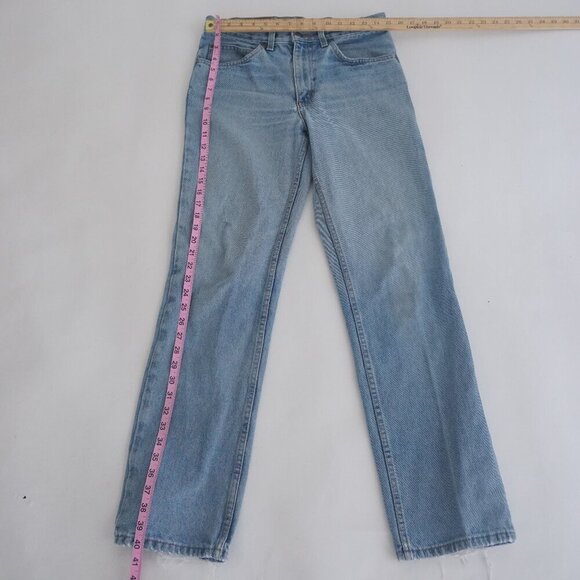 Vintage '90S Great Western Garment Light Wash Relaxed Western Denim Jeans 32X32 - Picture 3 of 16
